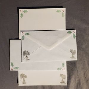 hand drawn christmas dog stationary with matching envelopes